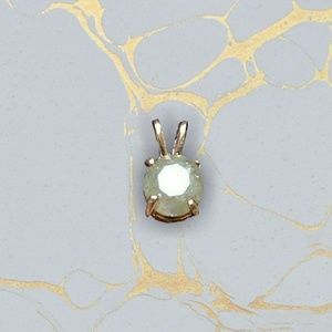 🌟Huge Diamond pendant rose plt silver 1.36ct